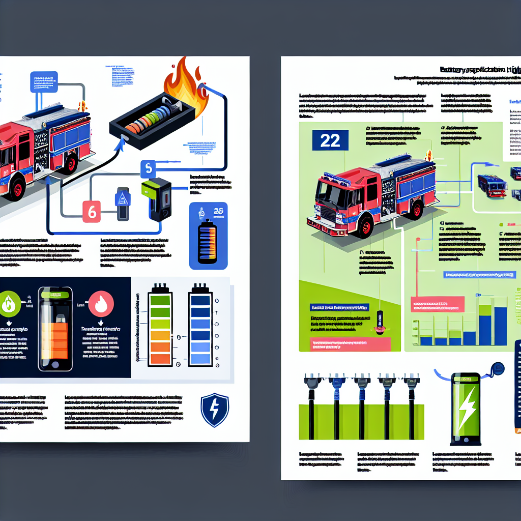 Electric fire truck technology infographic