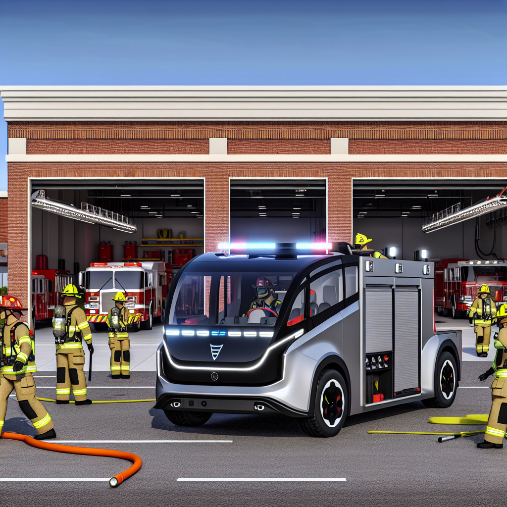 Electric Fire Truck in Action