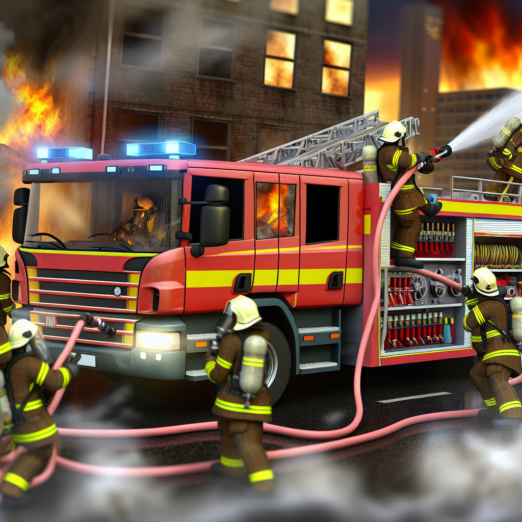 Pumper Fire Truck in Action
