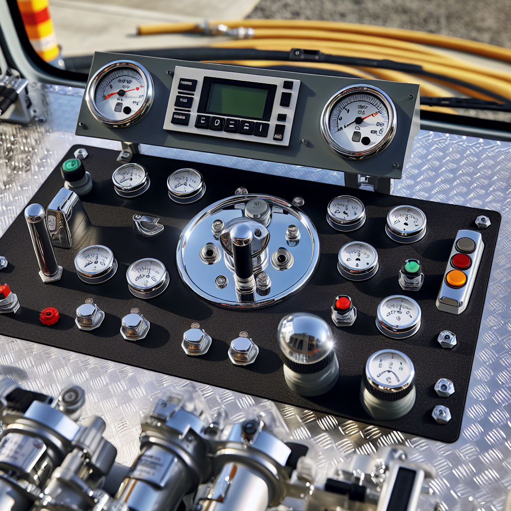 Pumper fire truck control panel