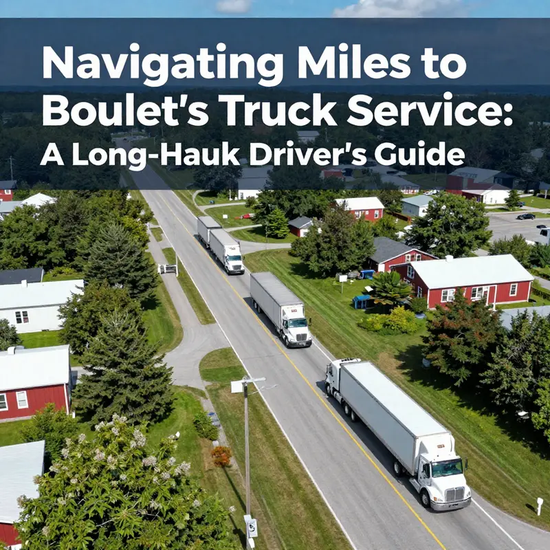 A view of truck routes leading to Boulet’s Truck Service in Fairfield, showcasing important landmarks for navigation.