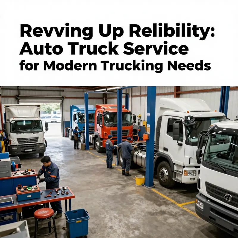 Mechanics diligently servicing trucks, representing the comprehensive repair options at Auto Truck Service.