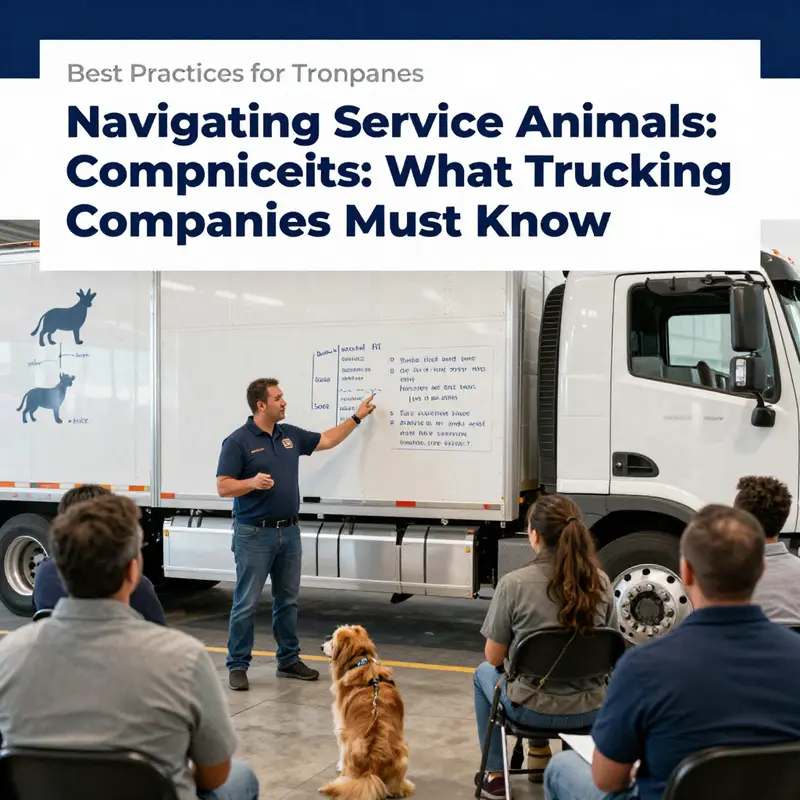 A legal discussion about the requirements for accommodating service animals in trucking.