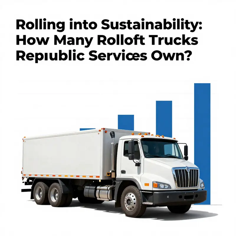 A snapshot of the Republic Services fleet, highlighting the rolloff trucks that play a vital role in waste management.