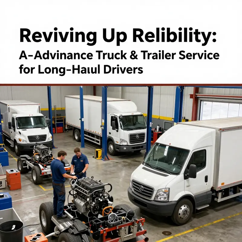 A-Advantage Truck & Trailer Service offers a range of comprehensive maintenance solutions in their bustling service shop.