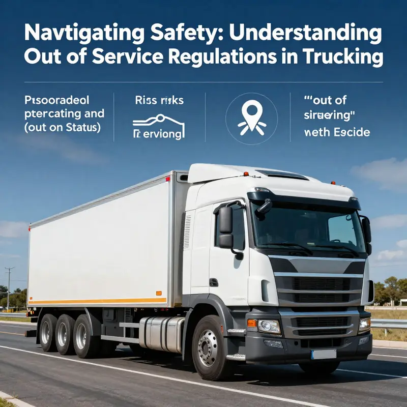 Long-haul truck marked with ‘Out of Service’, emphasizing the importance of vehicle compliance and safety.