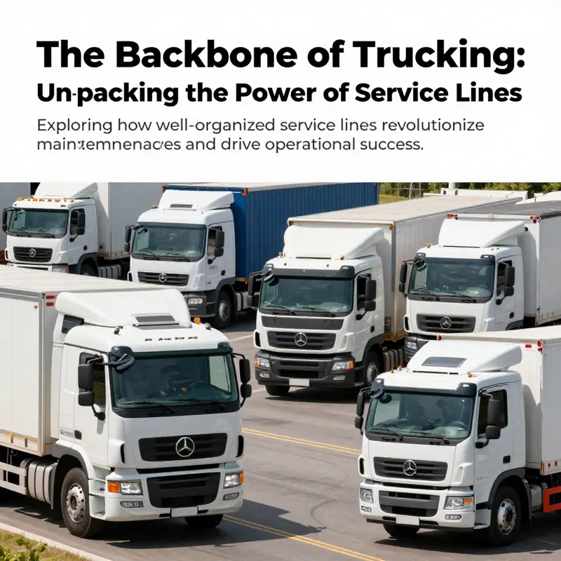 An image showcasing a variety of service lines in trucks, illustrating their importance in efficient operations.