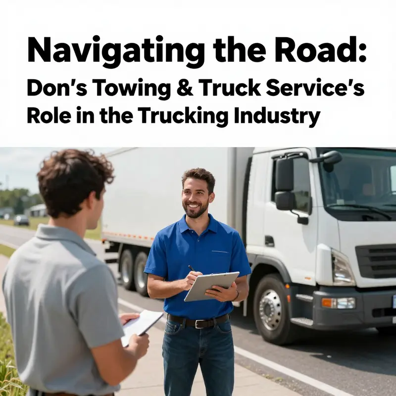 A glimpse into the beginnings of Don’s Towing & Truck Service, showcasing its vintage equipment and dedicated team.
