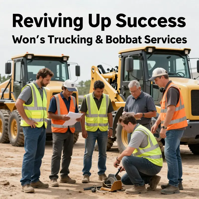 Diverse array of equipment used by Don’s Trucking & Bobcat Services for excavation and landscaping.