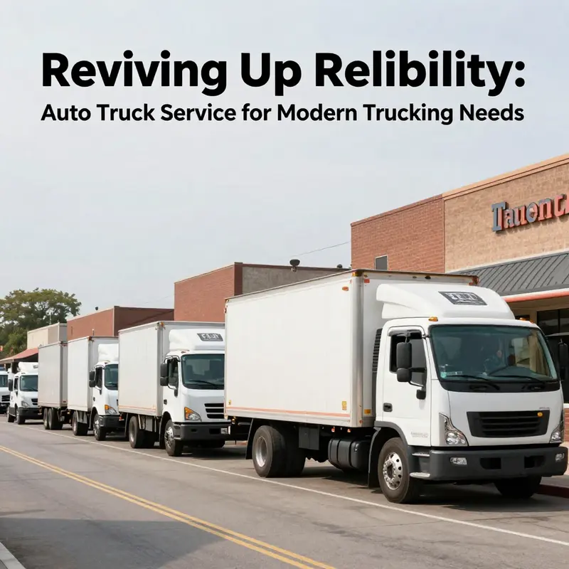 Mechanics diligently servicing trucks, representing the comprehensive repair options at Auto Truck Service.