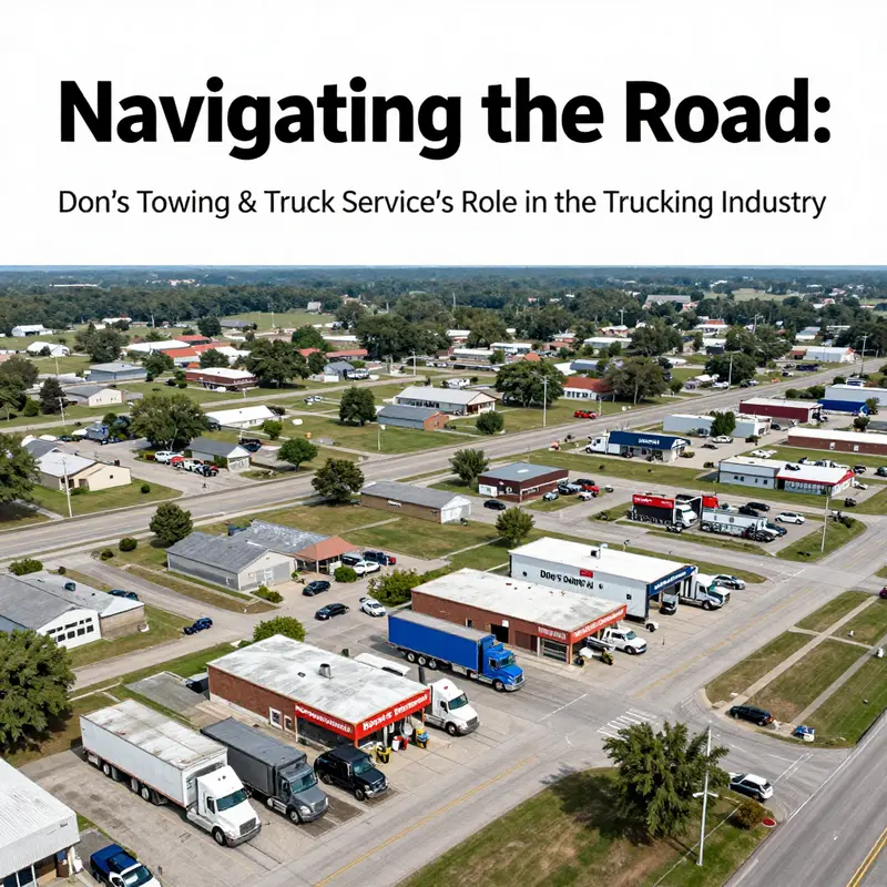A glimpse into the beginnings of Don’s Towing & Truck Service, showcasing its vintage equipment and dedicated team.