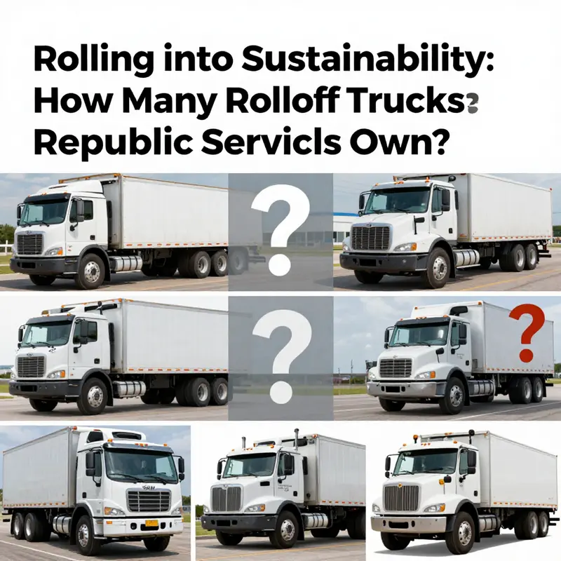 A snapshot of the Republic Services fleet, highlighting the rolloff trucks that play a vital role in waste management.