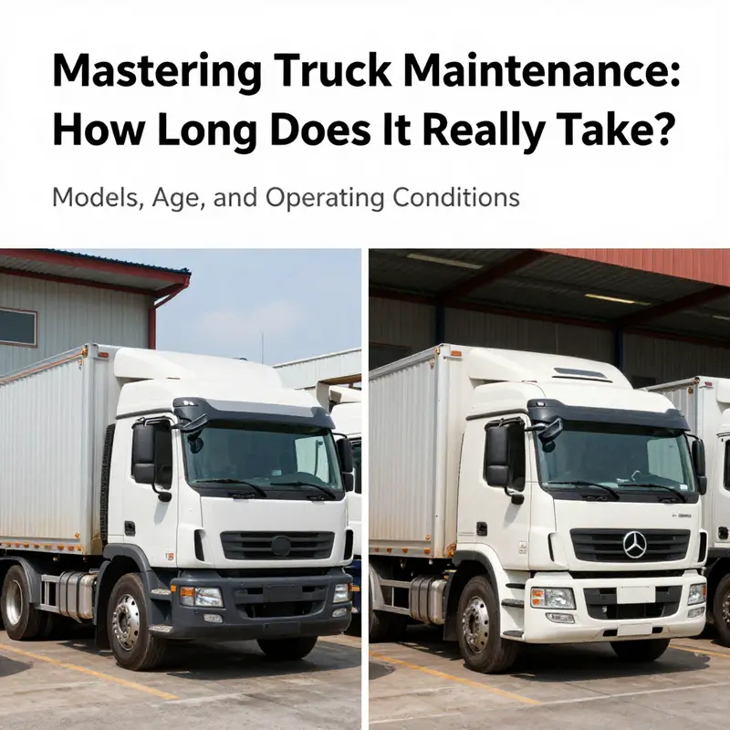 A technician efficiently performing routine maintenance on a truck.