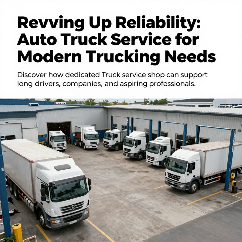 A comprehensive view of an auto truck service shop demonstrating robust repair facilities and customer commitment.