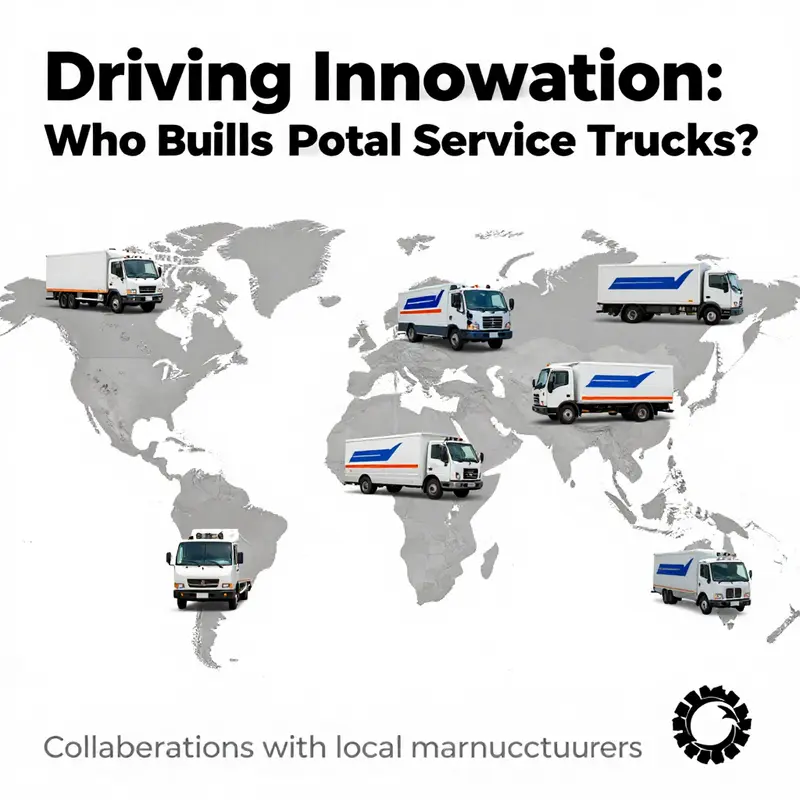 A diverse array of postal service trucks, highlighting the key manufacturers in the industry.
