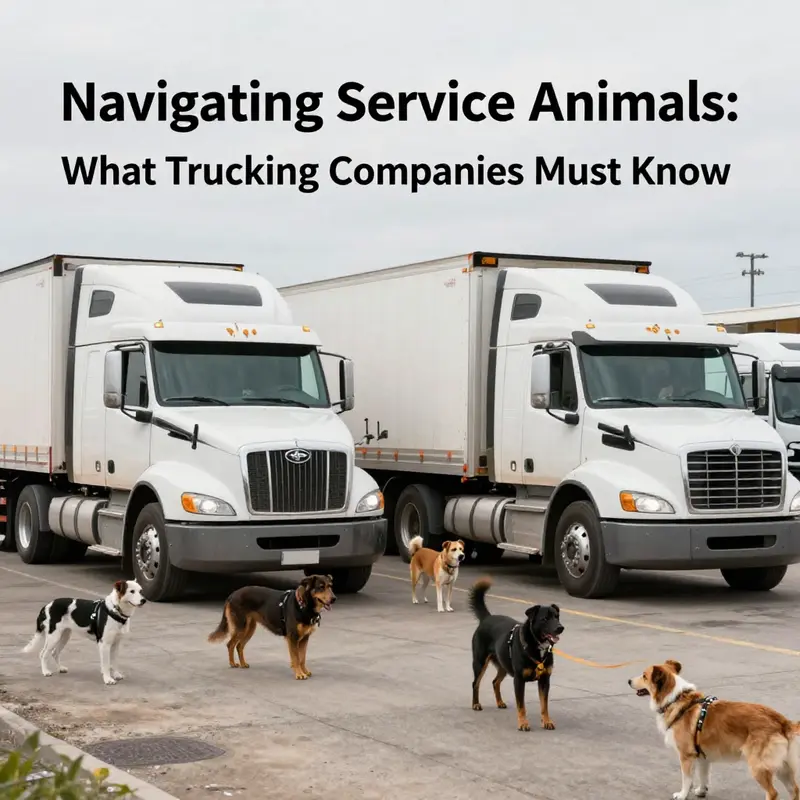 A legal discussion about the requirements for accommodating service animals in trucking.