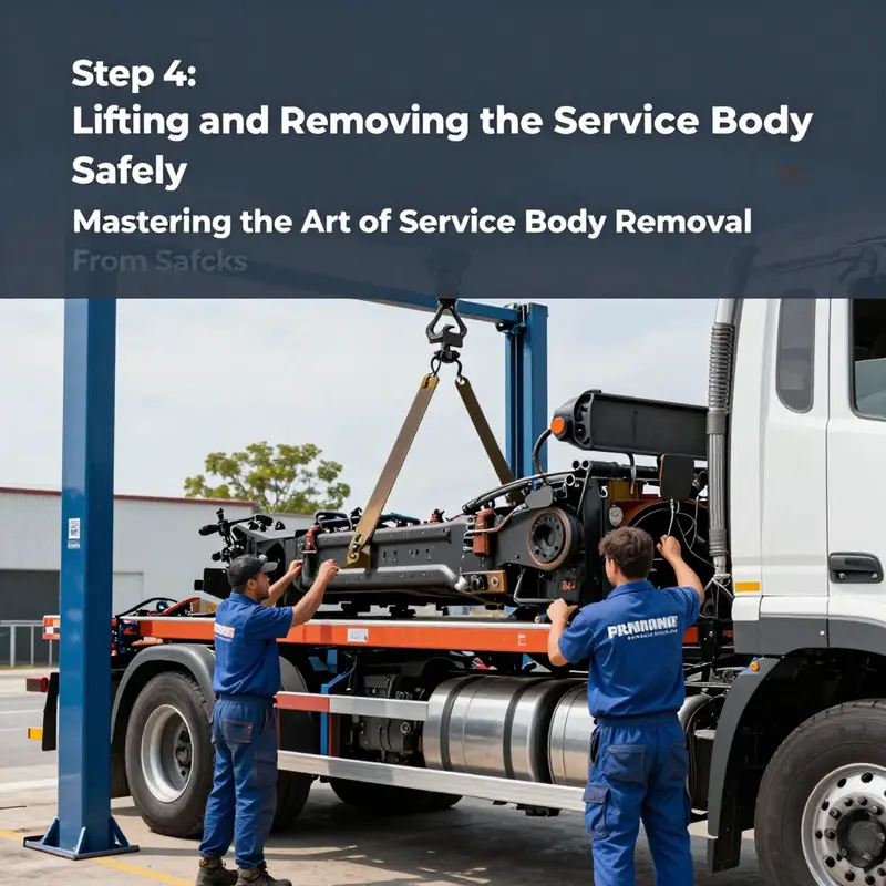 Ensuring the truck is properly prepared for the removal process.