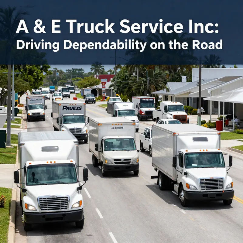 A mechanic at A & E Truck Service Inc conducting a thorough inspection on a commercial truck.