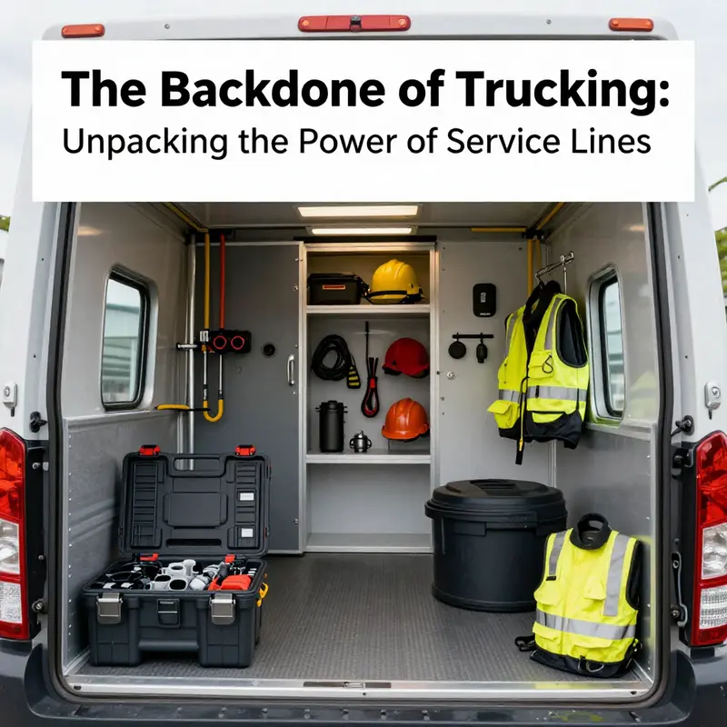 A well-structured service line within a mobile repair truck ensures readiness for any maintenance task.