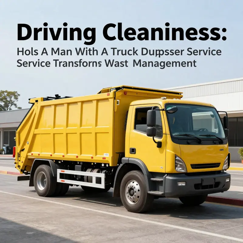 A glimpse of A Man With A Truck Dumpster Service in action.