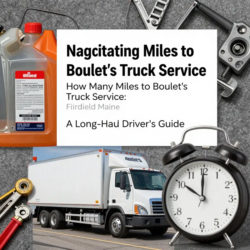 A view of truck routes leading to Boulet’s Truck Service in Fairfield, showcasing important landmarks for navigation.