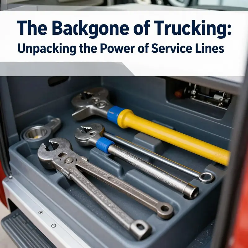 A well-structured service line within a mobile repair truck ensures readiness for any maintenance task.