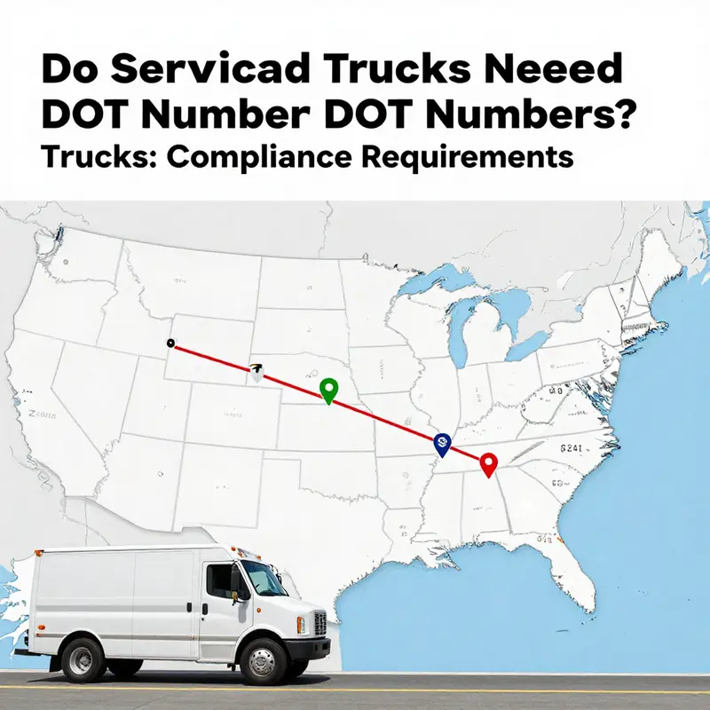 Service truck being weighed to determine DOT number requirements based on Gross Vehicle Weight Rating.