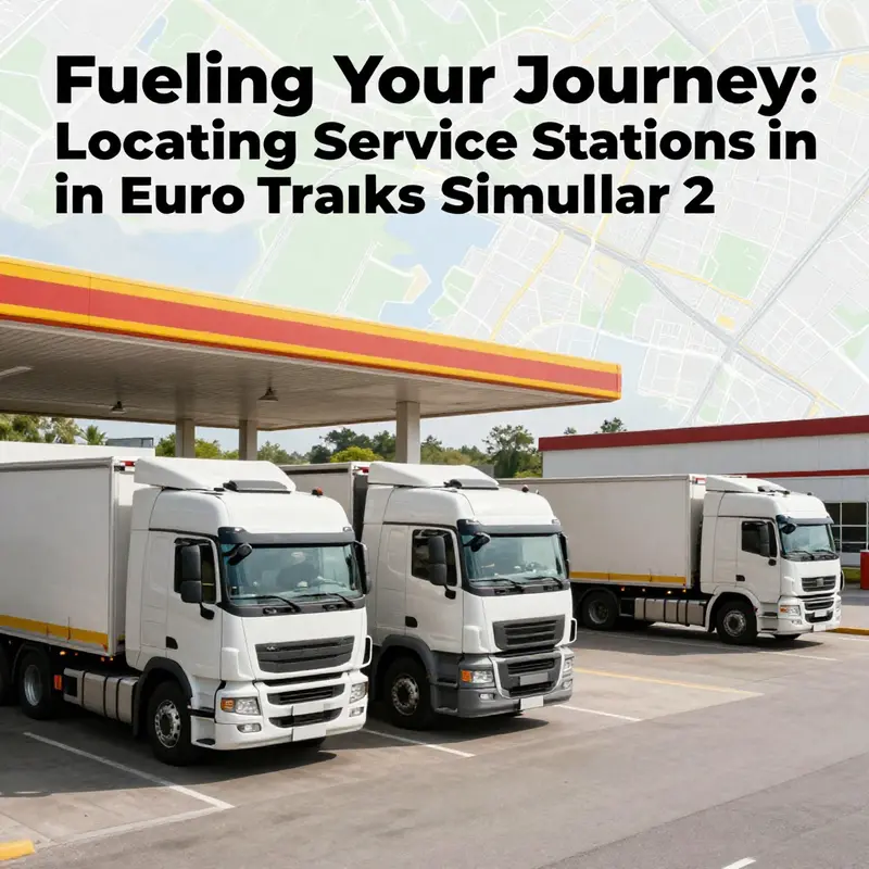 A visually appealing image depicting truckers at service stations within Euro Truck Simulator 2's environment.