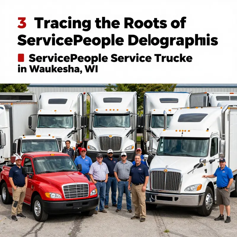 An early view of ServicePeople Service Trucke, highlighting its roots in the Waukesha community.