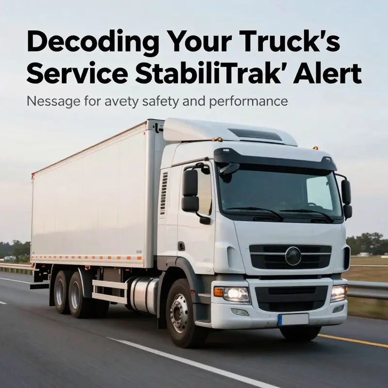 A truck on an open highway, symbolizing safe driving practices reinforced by effective stability control systems.