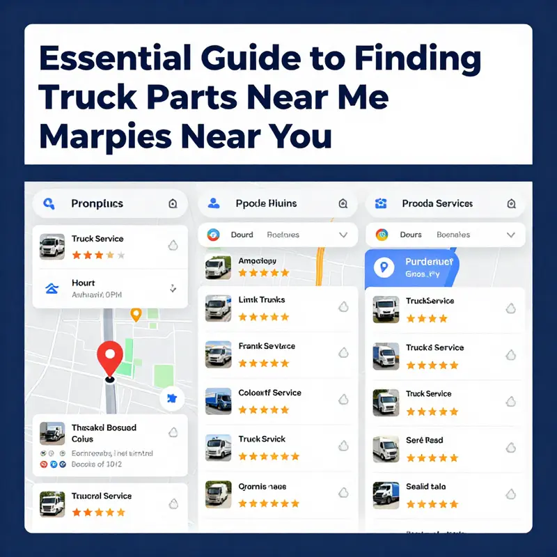Using Google Maps to find truck services and parts nearby.