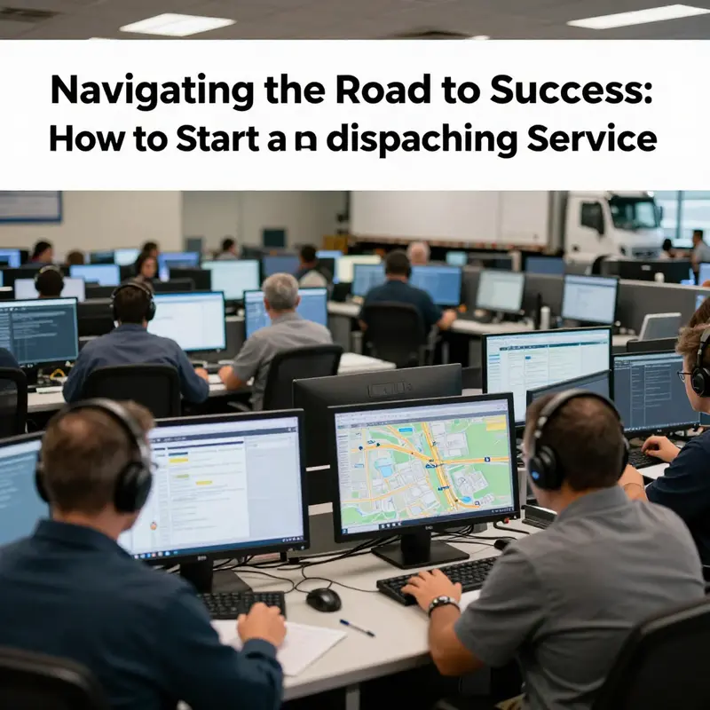 Dispatchers manage logistics in a vibrant dispatch center, ensuring smooth freight transportation.