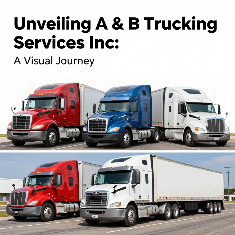 A lively view of A & B Trucking Services Inc, illustrating its presence in Bakersfield with an impressive fleet.