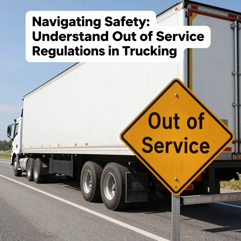 Long-haul truck marked with ‘Out of Service’, emphasizing the importance of vehicle compliance and safety.