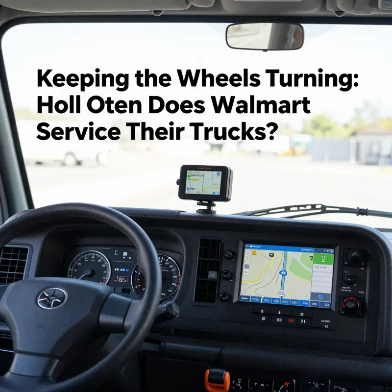 A Walmart truck undergoing routine maintenance, exemplifying their proactive service intervals.