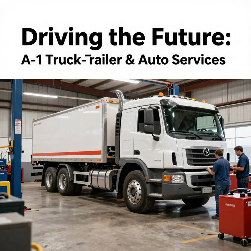 The bustling environment inside A-1 Truck-Trailer & Auto Services, where trucks receive expert repair attention.