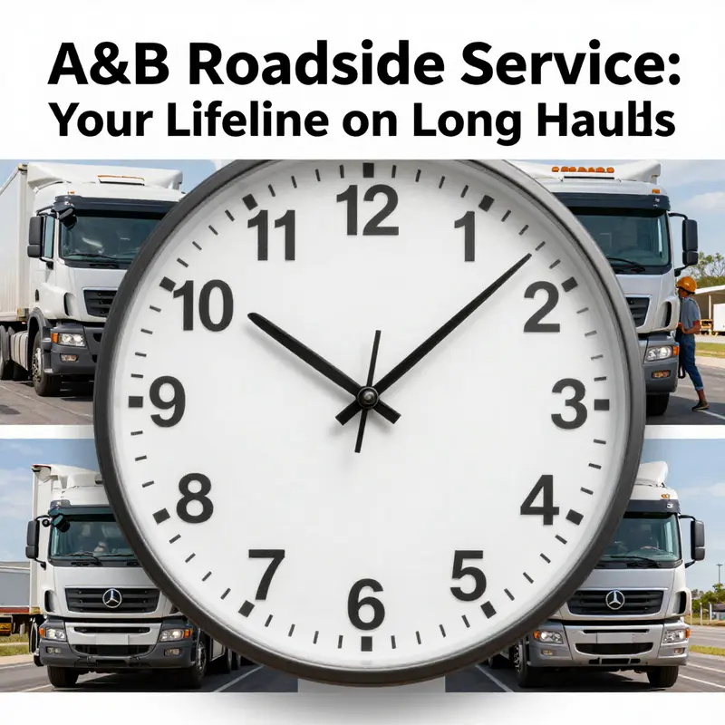 The exterior of A&B Roadside Service in Lubbock, TX, showcasing its accessibility for truck drivers.