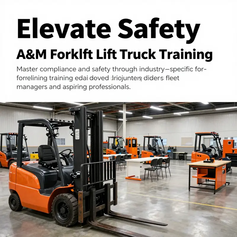 A well-equipped training facility with multiple sessions focused on forklift training.