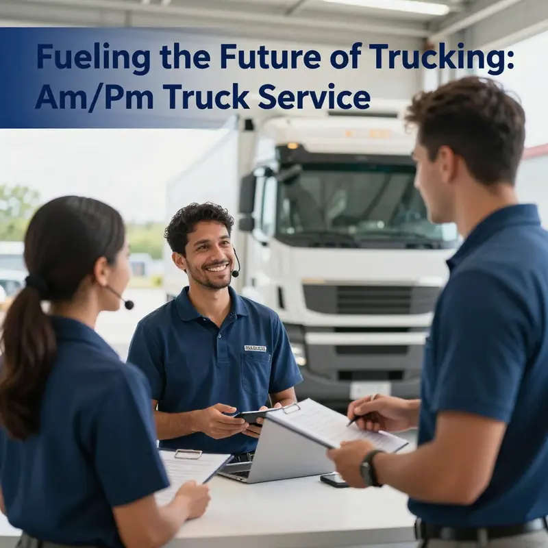 Technicians at work, ensuring optimal truck performance through skilled services.