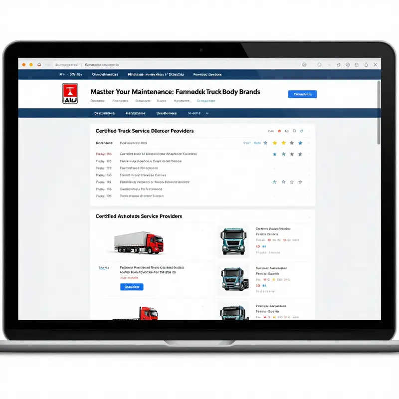Exploring the service center locator tool on a truck brand’s official website.
