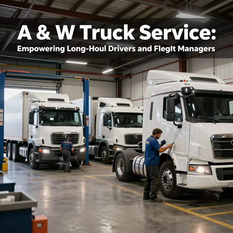 A busy truck service environment highlighting A & W Truck Service’s commitment to quality service.