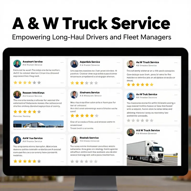 A busy truck service environment highlighting A & W Truck Service’s commitment to quality service.