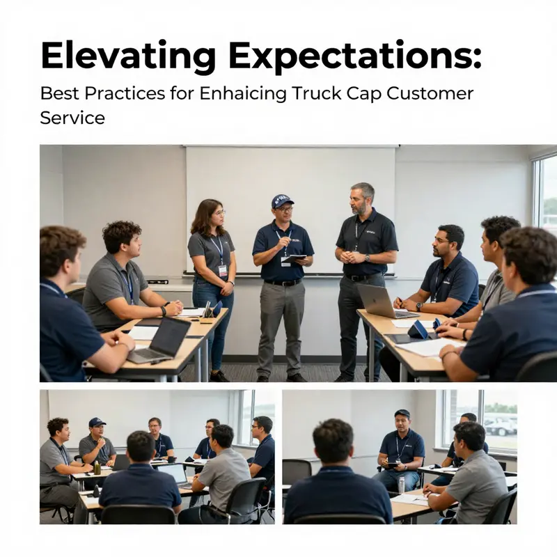 Customer service representative assisting in truck cap inquiries.