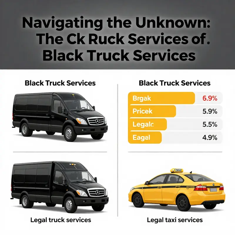 A breakdown of factors influencing black truck service pricing, illustrating the disparity between regulated and unregulated costs.