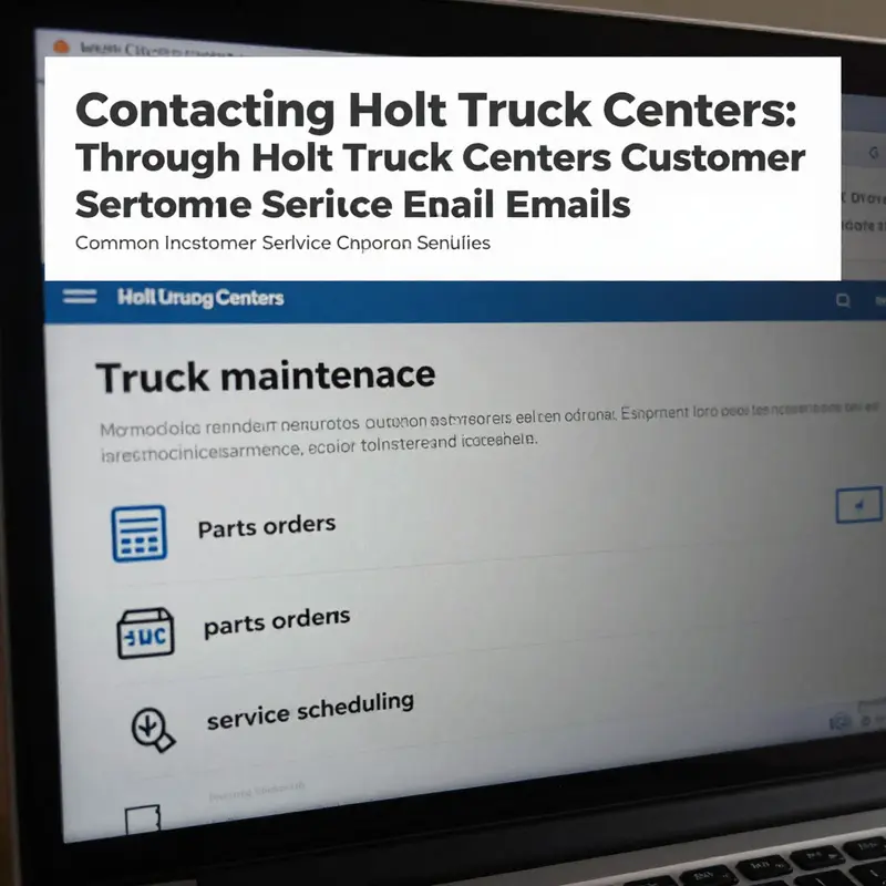 The standard email format used for contacting Holt Truck Centers.