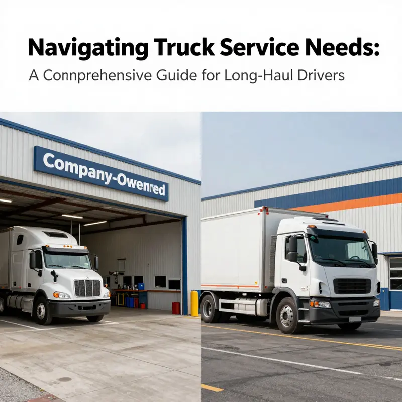 A variety of service locations available for truck drivers on the road.