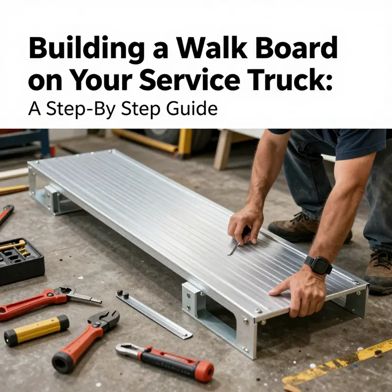 Blueprints and tools for designing a service truck walk board.