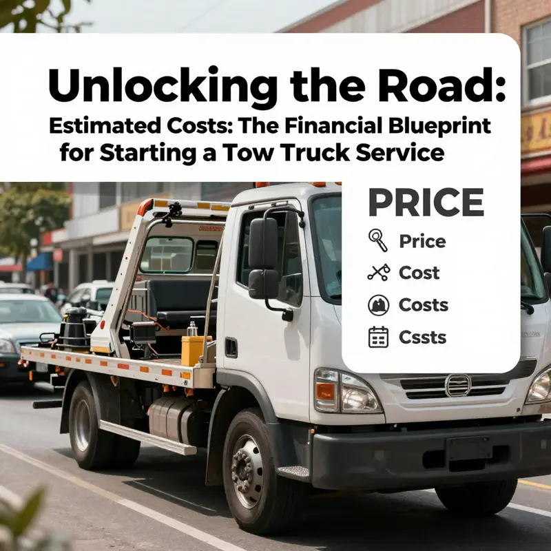 Visualizing the essential costs involved in starting a tow truck service.