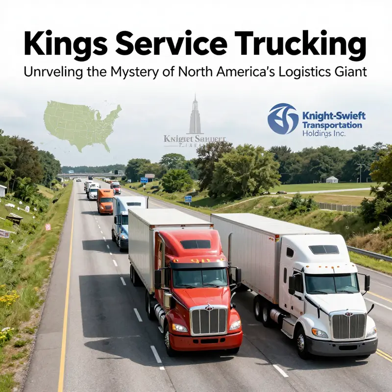 A variety of freight trucks on a highway against a backdrop of North America's landmarks, illustrating significant transportation operations.