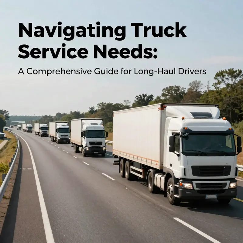 A highway scene with trucks traveling, symbolizing the critical nature of truck maintenance for long-haul trucking.